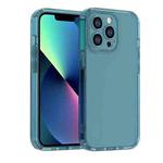 For iPhone 13 Pro Straight Edge Space Shockproof Phone Case (Transparent Blue)