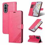 For Huawei nova 10 AZNS Sheepskin Texture Flip Leather Phone Case(Red)