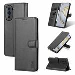 For Huawei nova 10 Pro AZNS Skin Feel Calf Texture Flip Leather Phone Case(Black)