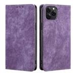 For Blackview A95 RFID Anti-theft Brush Magnetic Leather Phone Case(Purple)