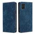 For UMIDIGI A11 Pro Max RFID Anti-theft Brush Magnetic Leather Phone Case(Blue)