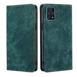 For UMIDIGI A11 Pro Max RFID Anti-theft Brush Magnetic Leather Phone Case(Green)