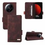 For Xiaomi 12S Ultra Magnetic Clasp Flip Leather Phone Case(Brown)