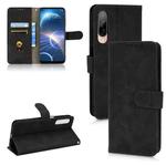 For HTC Desire 22 Pro Skin Feel Magnetic Flip Leather Phone Case(Black)