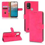 For Nokia C21 Plus Skin Feel Magnetic Flip Leather Phone Case(Rose Red)
