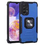 For Samsung Galaxy A23 5G Aluminum and TPU Phone Case with Ring Holder(Blue)