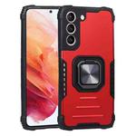 For Samsung Galaxy S22 5G Aluminum and TPU Phone Case with Ring Holder(Red)
