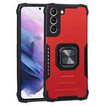 For Samsung Galaxy S22+ 5G Aluminum and TPU Phone Case with Ring Holder(Red)