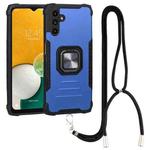 For Samsung Galaxy A13 5G Lanyard Aluminum and TPU Phone Case(Blue)