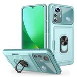 For Xiaomi 12 Pro / 12S Pro Card Ring Holder PC + TPU Phone Case(Light Green)