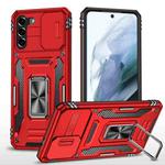 For Samsung Galaxy S21 5G Armor PC + TPU Camera Shield Phone Case(Red)