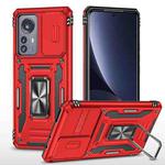 For Xiaomi 12 Pro Armor PC + TPU Camera Shield Phone Case(Red)
