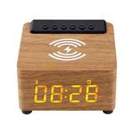 K2 Multifunctional Desktop Wooden Bluetooth Speaker Wireless Loudspeaker(Yellow)