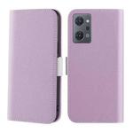 For OPPO Reno7 A Candy Color Litchi Texture Leather Phone Case(Light Purple)