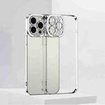 For iPhone 14 Plus Electroplating High Transparent TPU Phone Case (Silver)