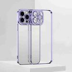 For iPhone 14 Pro Electroplating High Transparent TPU Phone Case(Purple)