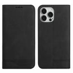 For iPhone 13 Pro Strong Magnetic Leather Case (Black)
