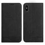 For iPhone XS Max Strong Magnetic Leather Case(Black)