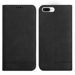 Strong Magnetic Leather Case For iPhone 8 Plus / 7 Plus(Black)