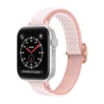 Wave Small Waist Nylon Watch Band For Apple Watch Series 8&7 41mm / SE 2&6&SE&5&4 40mm / 3&2&1 38mm(Pink)