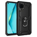 For Huawei P40 Lite Shockproof TPU + PC Protective Case with 360 Degree Rotating Holder(Black)