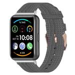 For Huawei Watch Fit 2 Nylon Woven Watch Band(Dark Grey)