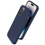 For iPhone 14 Pro Max hoco Pure Series Liquid Silicone Phone Case (Blue)