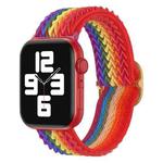 Wave Nylon Watch Band For Apple Watch Ultra 49mm / Series 8&7 45mm / SE 2&6&SE&5&4 44mm / 3&2&1 42mm(Rainbow)