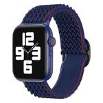 Wave Nylon Watch Band For Apple Watch Series 8&7 41mm / SE 2&6&SE&5&4 40mm / 3&2&1 38mm(Navy Blue)