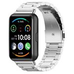 For Huawei Watch Fit 2 Three-bead Stainless Steel Watch Band(Silver)