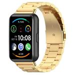 For Huawei Watch Fit 2 Three-bead Stainless Steel Watch Band(Gold)