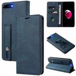 Wristband Magnetic Leather Phone Case For iPhone 7 Plus/8 Plus(Dark Blue)