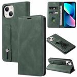 For iPhone 13 Wristband Magnetic Leather Phone Case(Green)