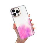 For iPhone 13 Gold Halo Marble Pattern Phone Case(Purple)