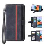 For Xiaomi Poco F3 9 Card Slots Splicing Magnetic Leather Flip Phone Case(Black)