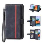 For Xiaomi Poco M4 Pro 4G 9 Card Slots Splicing Magnetic Leather Flip Phone Case(Black)