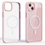 For iPhone 14 Ming Shield Series Magsafe Magnetic Phone Case (Grey Pink)