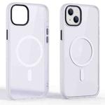For iPhone 14 Plus Ming Shield Series Magsafe Magnetic Phone Case (Frosted White)
