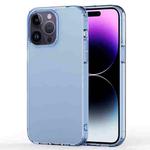 For iPhone 14 Pro Crystal Clear Frosted Phone Case(Transparent Sierra Blue)