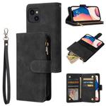 For iPhone 14 Multifunctional Phone Leather Case with Card Slot (Black)