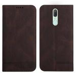 For OPPO A9 Strong Magnetic Leather Case(Brown)