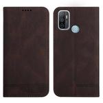 For OPPO A53 2020 Strong Magnetic Leather Case(Brown)