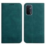 For OPPO A54 / A74 / A93 Strong Magnetic Leather Case(Green)