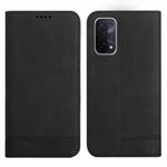For OPPO A54 / A74 / A93 Strong Magnetic Leather Case(Black)