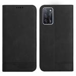 For OPPO A55 5G Strong Magnetic Leather Case(Black)