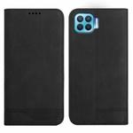 For OPPO A73 2020 / F17 Strong Magnetic Leather Case(Black)