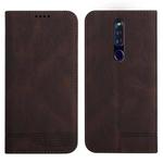 For OPPO F11 Pro Strong Magnetic Leather Case(Brown)