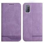 For OPPO A52 / A72 / A92 Strong Magnetic Leather Case(Purple)