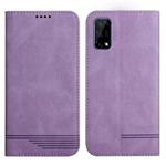 For Realme 7 5G Strong Magnetic Leather Case(Purple)