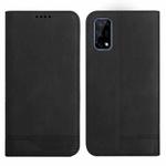 For Realme 7 5G Strong Magnetic Leather Case(Black)